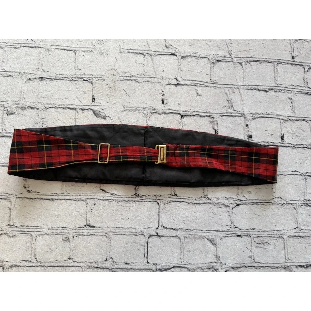 Vintage After‎ Six By Rudofker Red and Black Cummerbund Size L Adjustable to 40
